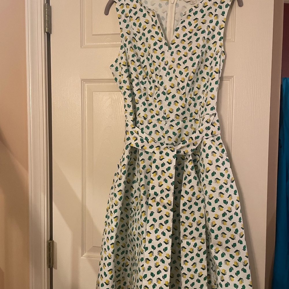 Boden lemon print dress